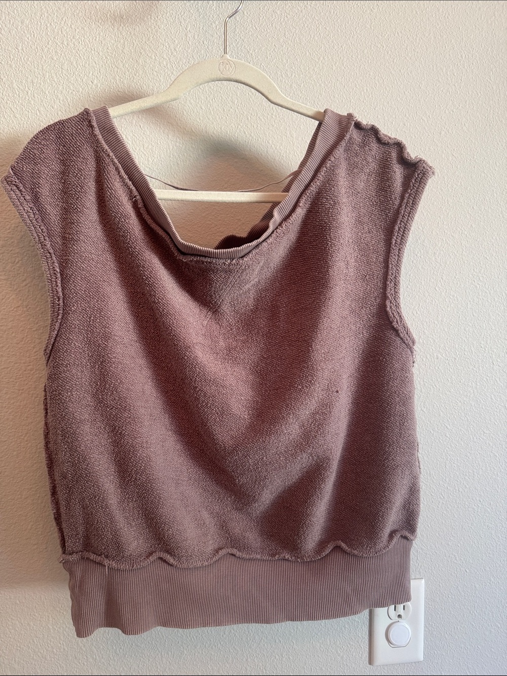 Free People Mauve/Pink Sleeveless Knit Tank